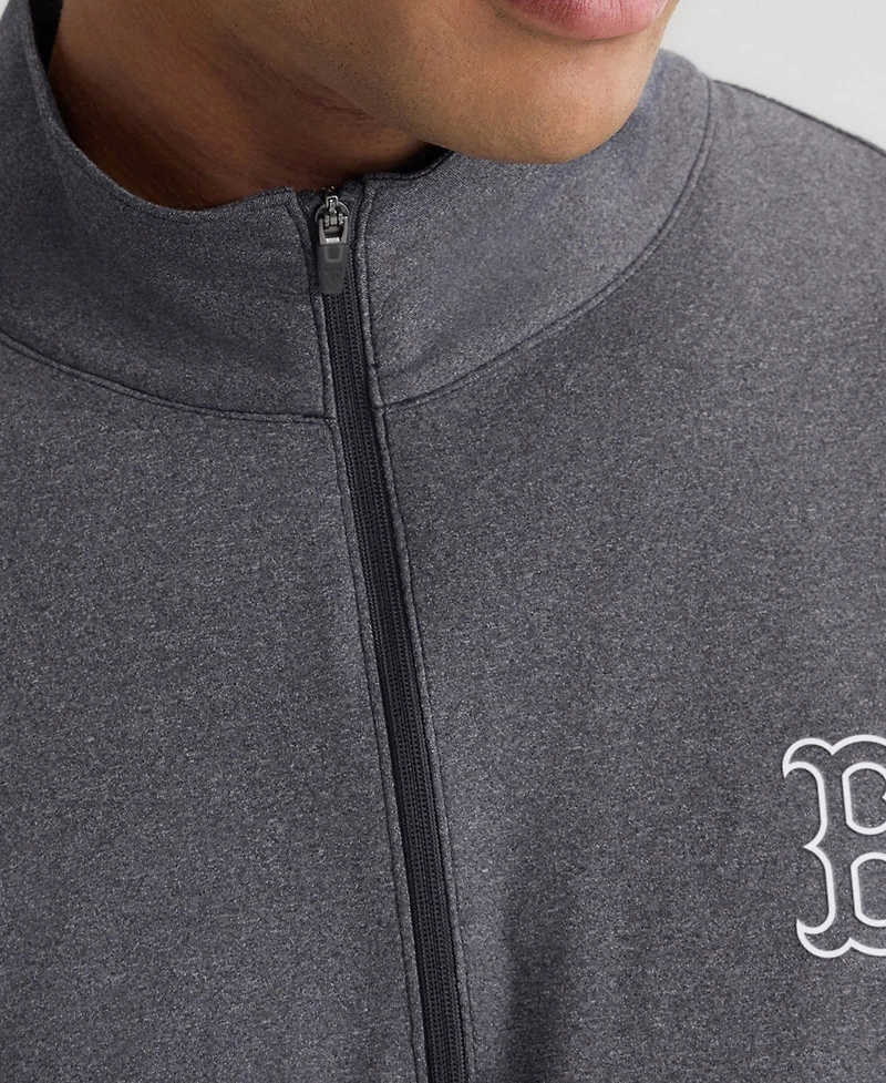 Fanatics Men's Charcoal Boston Red Sox Clutch Quarter-Zip Pullover Sweatshirt