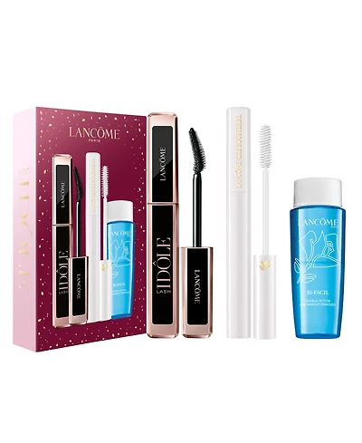 Lancome 3-Piece Idole Mascara, Cils Booster Mascara Primer & Bi-Facil Eye Makeup Remover Set