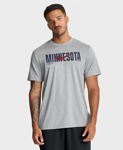 Nike Men's Heather Gray Minnesota Twins Swoosh Legend Dri-fit T-Shirt
