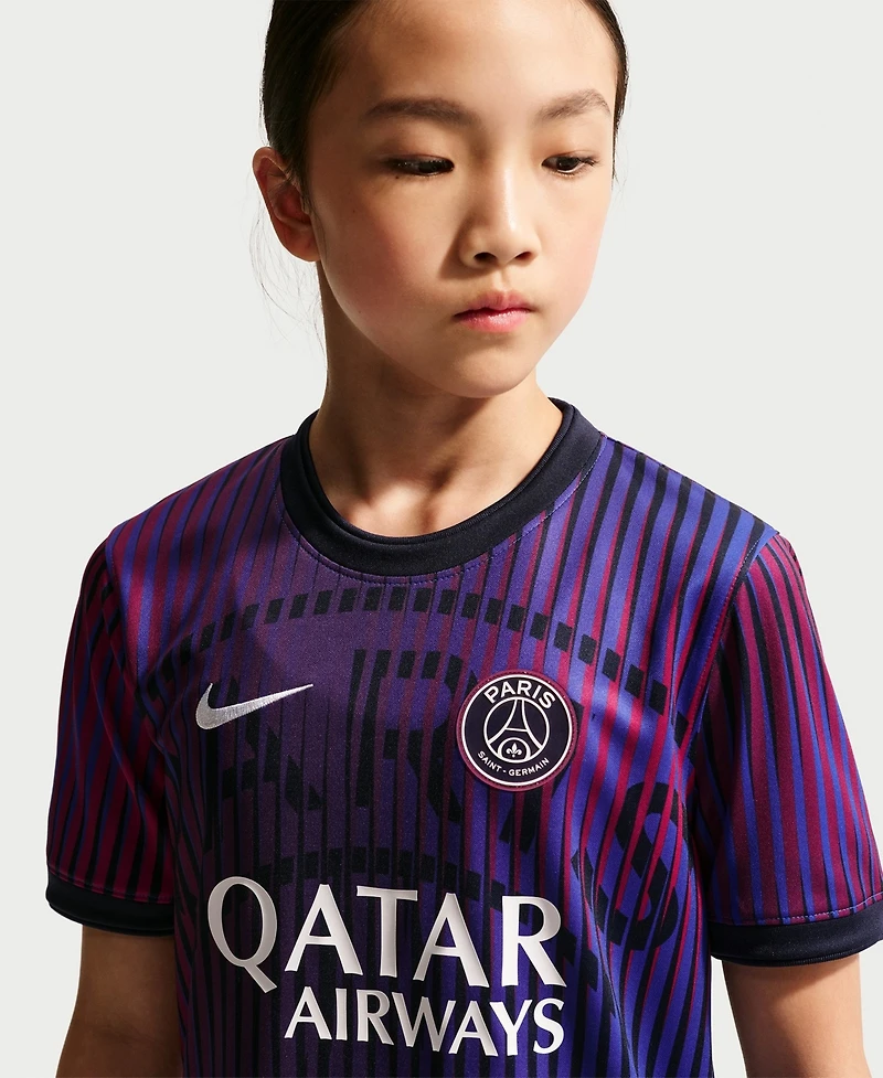 Nike Big Boys and Girls Navy Paris Saint-Germain 2026/27 Dri-fit Pre-Match Jersey