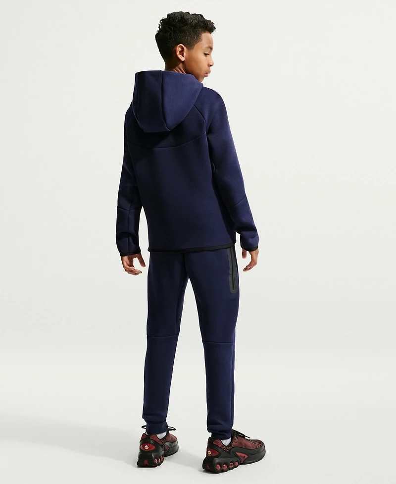 Nike Big Boys and Girls Navy Barcelona Tech Fleece Raglan Full-Zip Hoodie