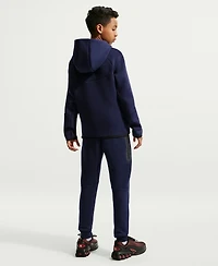 Nike Big Boys and Girls Navy Barcelona Tech Fleece Raglan Full-Zip Hoodie