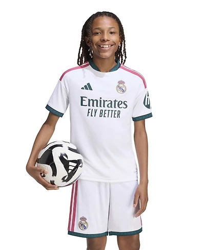 Adidas Big Boys and Girls White Real Madrid 2026/27 Home Replica Jersey