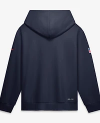Nike Men's Navy New England Patriots Sideline Standard Issue Quarterback Scramble Dri-fit Full-Zip Hoodie
