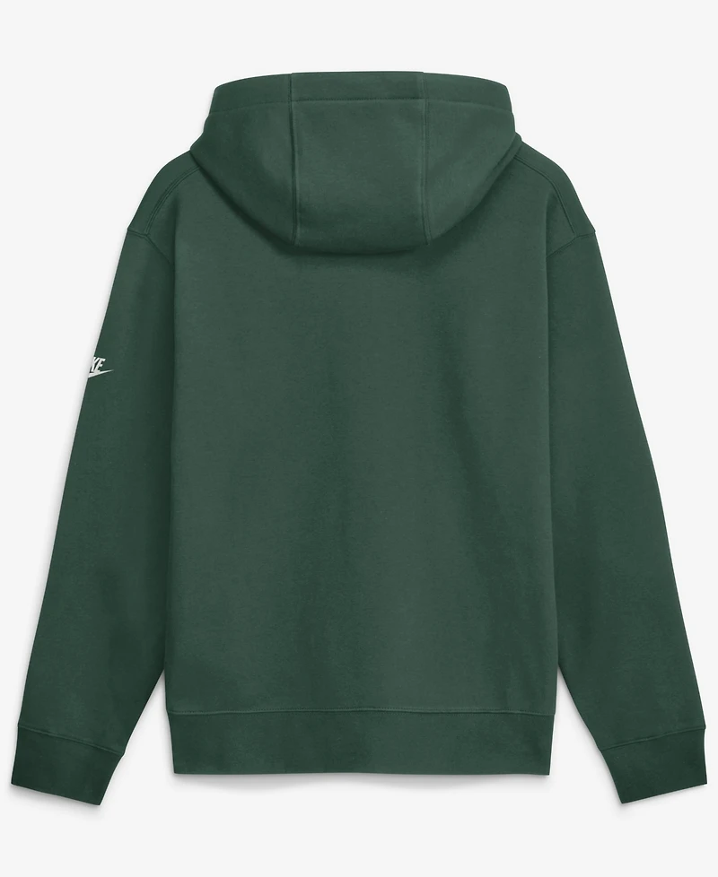 Nike Men's Green Bay Packers Short Pass Rewind Club Fleece Hoodie