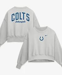 Nike Women's Gray Indianapolis Colts Oversized Primetime Phoenix Fleece Sweatshirt