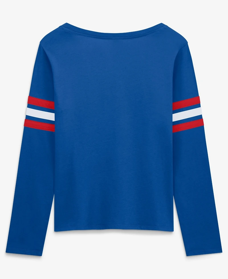Fanatics Women's Royal Buffalo Bills Team First Coverage Scheme Lace-UpLong sleeves T-Shirt