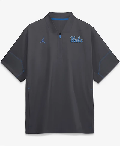 Jordan Men's Anthracite Ucla Bruins 2026 Sideline Short sleeves Quarter-Zip Coaches Jacket