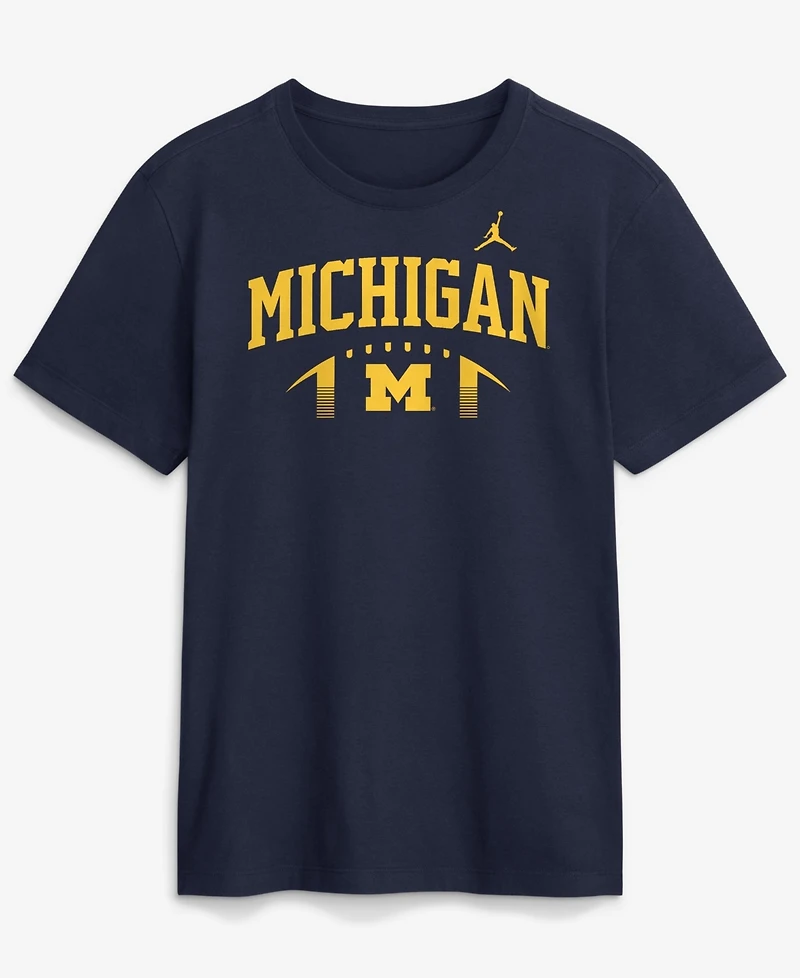 Jordan Men's Navy Michigan Wolverines Primetime Football Icon T-Shirt