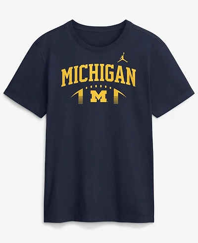 Jordan Men's Navy Michigan Wolverines Primetime Football Icon T-Shirt