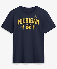 Jordan Men's Navy Michigan Wolverines Primetime Football Icon T-Shirt