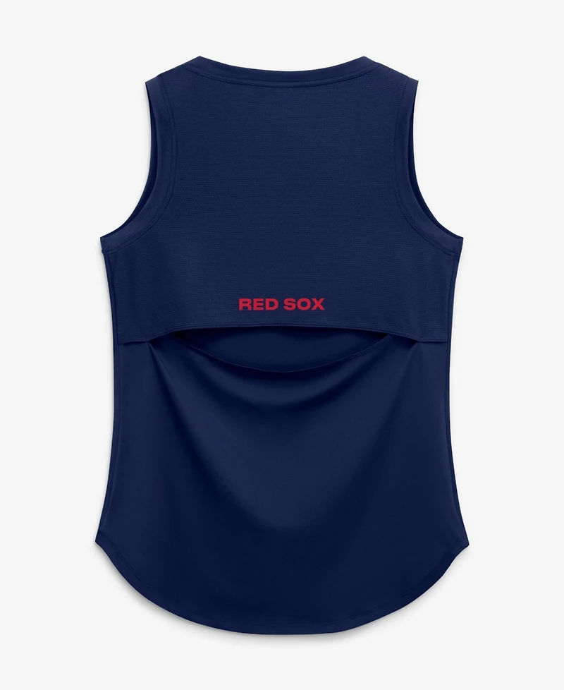 Fanatics Women's Navy Boston Red Sox Draped Mesh Back Performance Tank Top