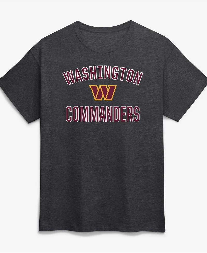 Logo Athletic Men's Charcoal Washington Commanders Cotton Victory Arch T-Shirt