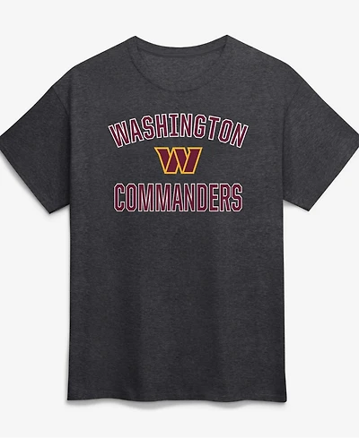 Logo Athletic Men's Charcoal Washington Commanders Cotton Victory Arch T-Shirt