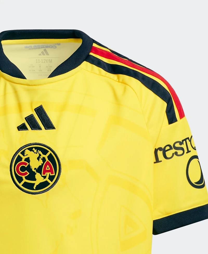 Adidas Big Boys and Girls Yellow Club America 2026/27 Home Replica Jersey