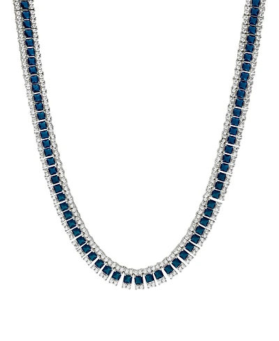 Macy's Simulated Sapphire and Cubic Zirconia Necklace