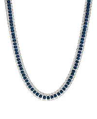 Macy's Simulated Sapphire and Cubic Zirconia Necklace