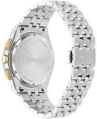 Ferragamo Men's Silver Stainless Steel Chronograph Bracelet Watch 42mm