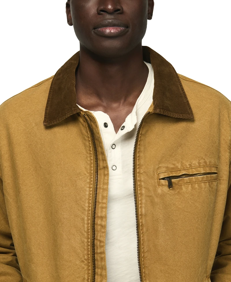 Lucky Brand Men's Canvas Zip-Front Utilitarian Jacket