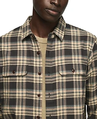 Lucky Brand Men's Humboldt Herringbone Plaid Shirt