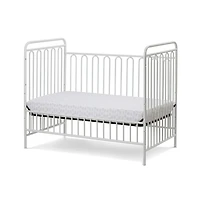 L.a. Baby Trinity 3 in 1 Convertible Full Sized Metal Crib in Alabaster