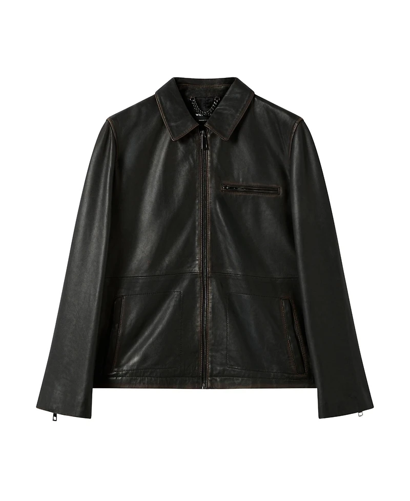Whistles Women's Kate Burnished Leather Jacket