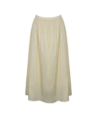Miss Circle Women's Wina Cotton Poplin Low-Waisted Maxi Skirt