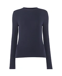 Whistles Women's Essential Ribbed Crewneck Knit Top