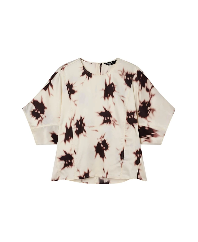 Whistles Women's Shadow Floral Viscose Blouse