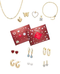 Macy's 14k Gold-Plated 12 Days of Brilliance Advent Calendar, 12 Pieces of Jewelry