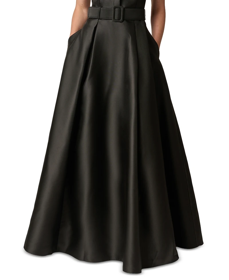 Adrianna Papell Women's V-Neck Short-Sleeve A-Line Gown