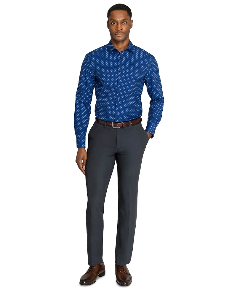 ConStruct Men's Slim-Fit 4-Way Stretch Floral-Print Dress Shirt