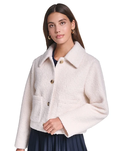 Levi's Women's Laydown Collar Cropped Boucle Work Jacket