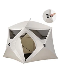 Sugift 4 Person Pop Up Instant Cabin Tent with Large Mesh Windows and 60 Second Setup