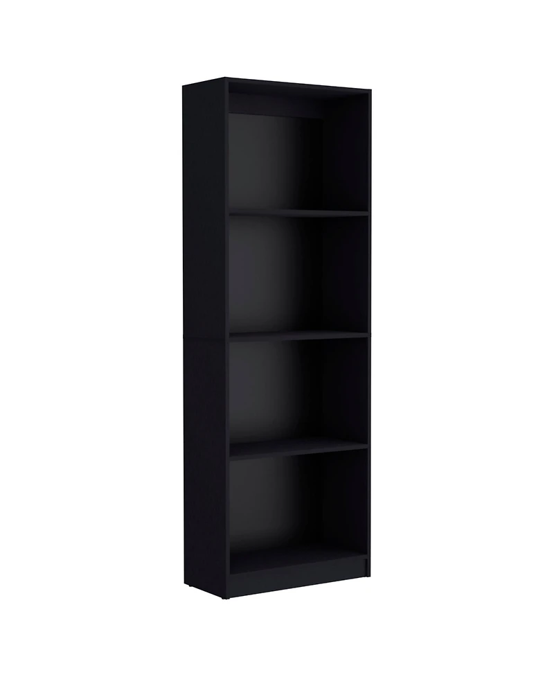 HomeRoots 71" Wood Four Tier Bookcase