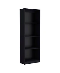 HomeRoots 71" Wood Four Tier Bookcase