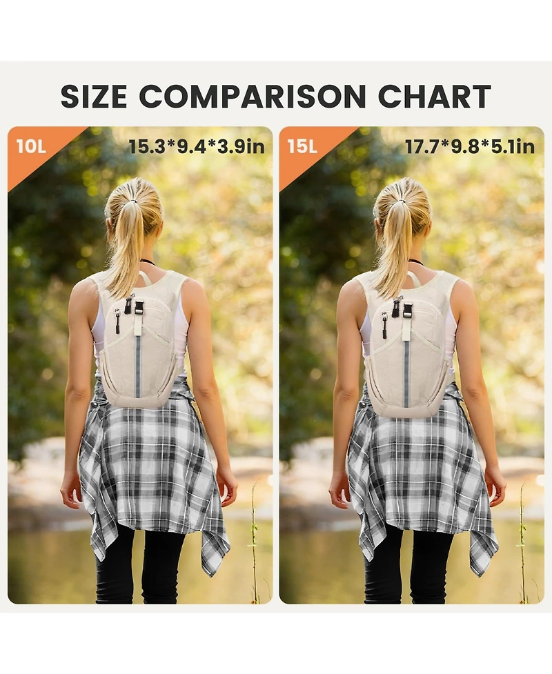 Aronkl Lightweight Foldable Packable Hiking Backpack, Multi Compartment and Adjustable Straps for Camping