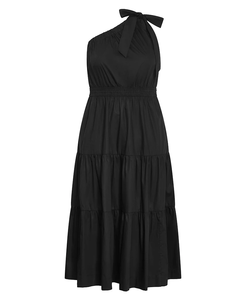 City Chic Women's Haylee One Shoulder Cotton Maxi Dress