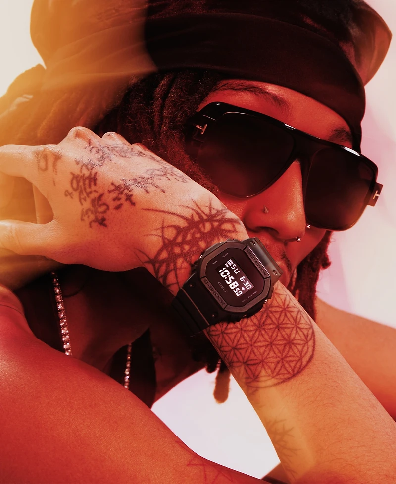 G-Shock Unisex Japanese Quartz Black Resin Watch 42.8mm
