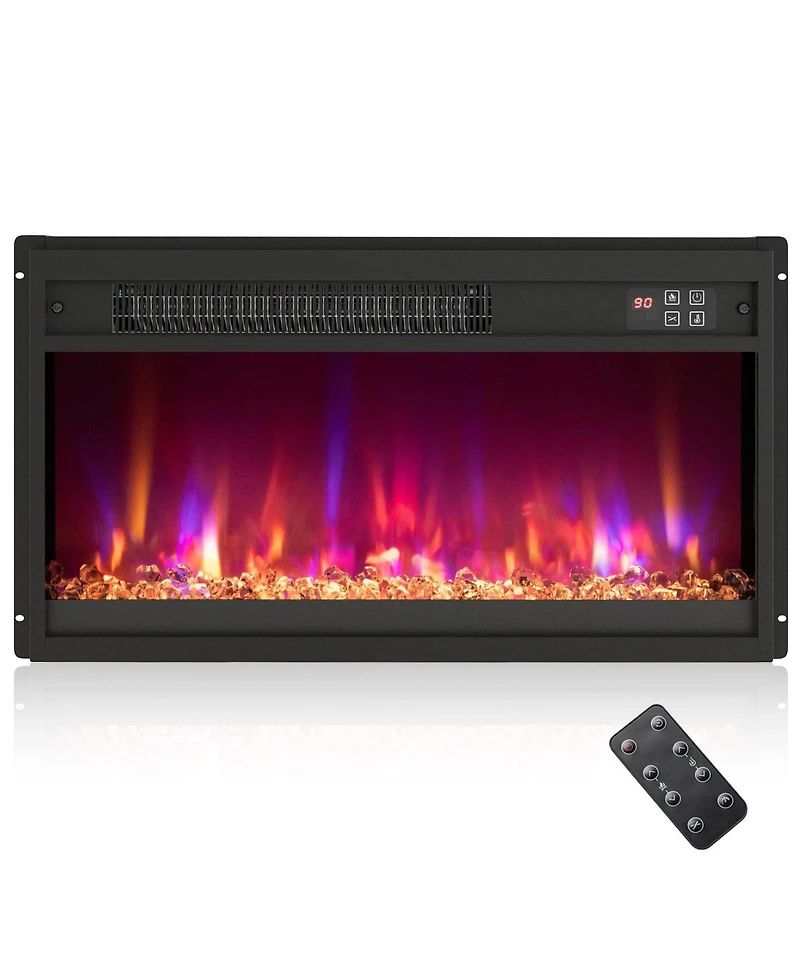Ecooso 1500W Electric Fireplace Insert with Remote Control
