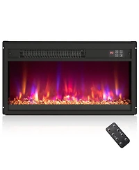 Ecooso 1500W Electric Fireplace Insert with Remote Control