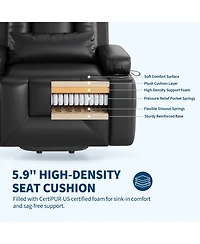 gaomon Heat and Massage Pu Leather Electric Lift Power Lift Recliner Sofa Chair for Seniors