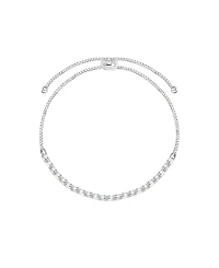Macy's Lab-Grown Opal (7/8 ct. t.w.) & Lab-Grown White Sapphire (1-1/10 ct. t.w.) Bolo Bracelet in Sterling Silver