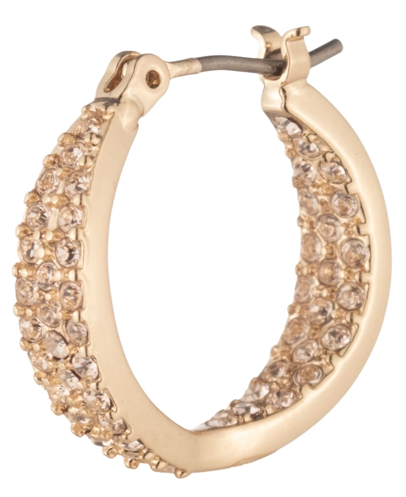 Givenchy Gold-Tone Dynamic Pave Hoop Earrings (Also Available Silver-Tone)