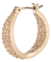 Givenchy Gold-Tone Dynamic Pave Hoop Earrings (Also Available Silver-Tone)