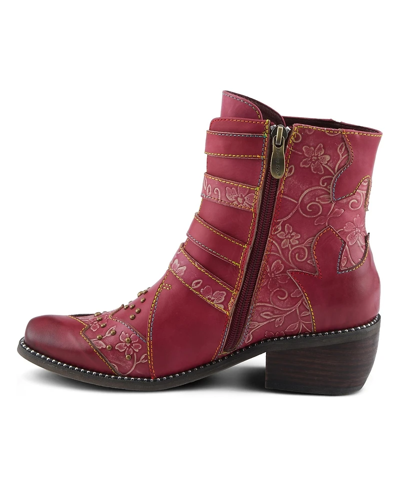 L'Artiste Women's Rodeha Bootie with Buckle Closure