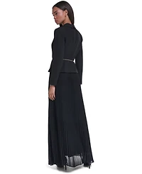Karl Lagerfeld Paris Women's Floor-Length Tuxedo-Inspired Gown