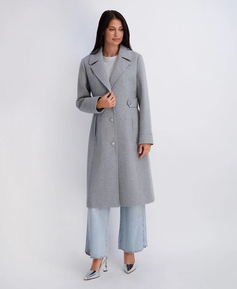 Kensie Women's Faux Wool Walker With Button Front