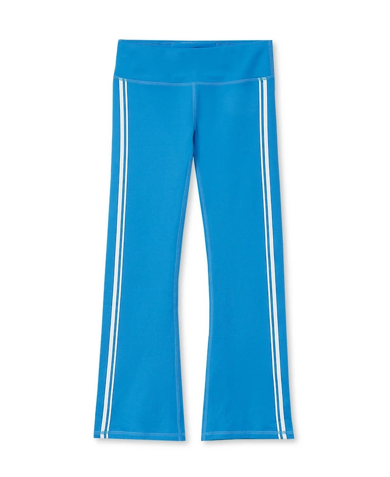 Lands' End Girls Plus Active Flare Leggings with Side Stripe