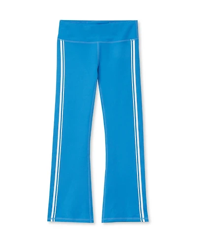 Lands' End Girls Plus Active Flare Leggings with Side Stripe
